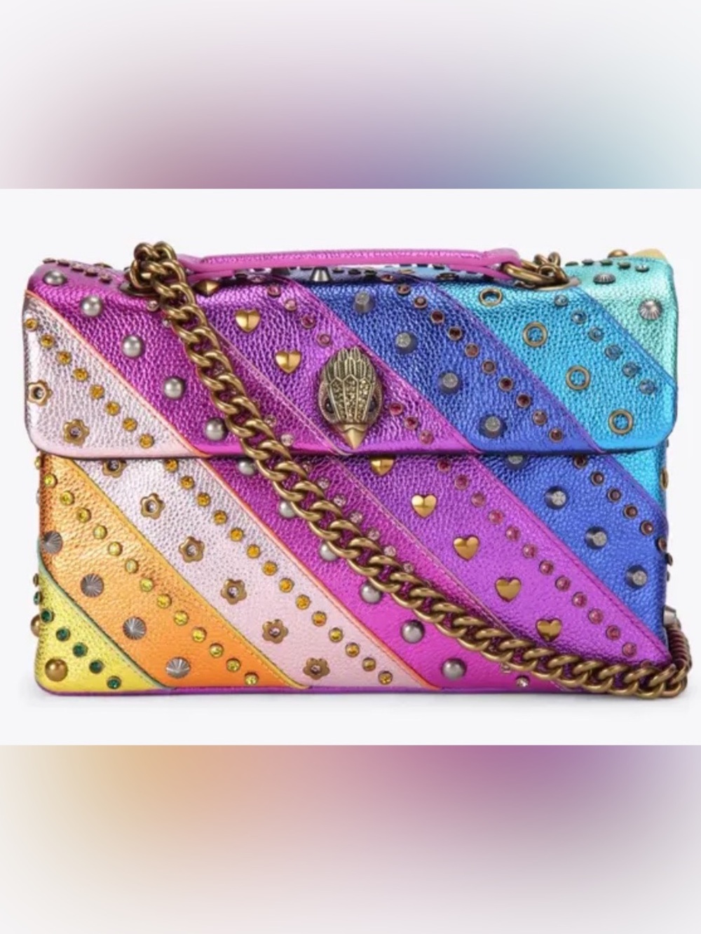 RARE & RETAIL SOLD OUT: Kurt Geiger London Studded Rainbow Kensington RETIRED🩷